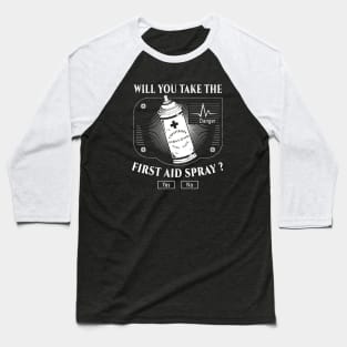 First Aid Spray Emblem Baseball T-Shirt